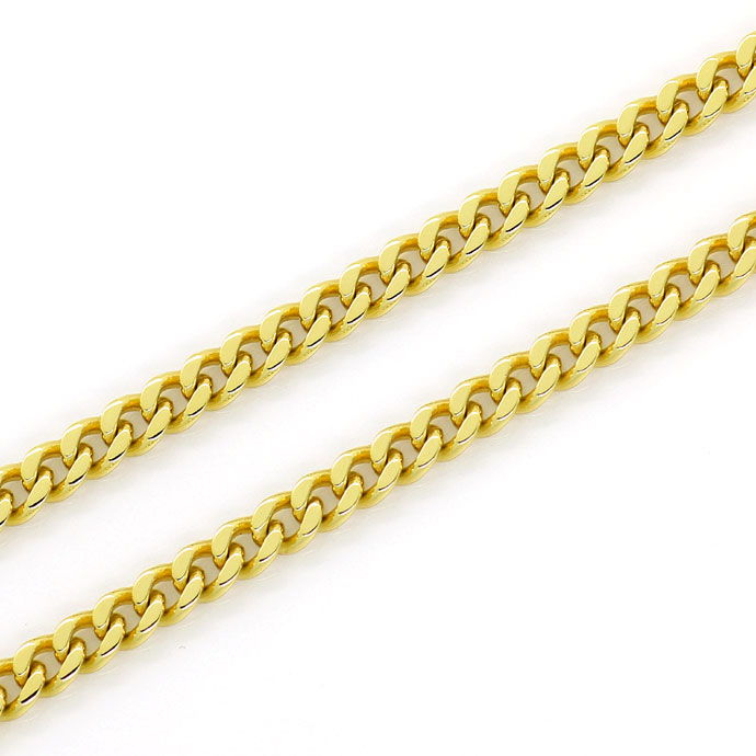 Foto 2 - Massive Flachpanzer Halskette Goldkette in 14K Gelbgold, K3039